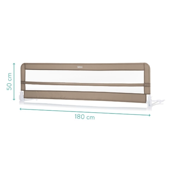 Slika Fillikid zaštitna ograda za krevet Lina 180x50 cm, taupe