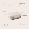 Slika Inox kutija za užinu s 2 pretinca - Small Talk Beige Kidzroom 