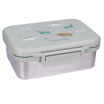 Slika Inox kutija za užinu s 2 pretinca - Small Talk Green Kidzroom 