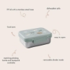Slika Inox kutija za užinu s 2 pretinca - Small Talk Green Kidzroom 