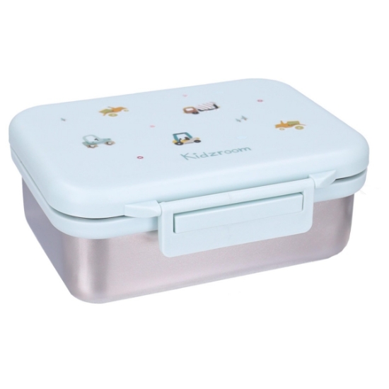 Slika Inox kutija za užinu s 2 pretinca - Little Story Blue Kidzroom 