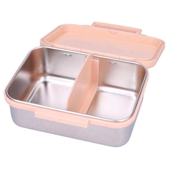 Slika Inox kutija za užinu s 2 pretinca - Enchanted Memories Pink Kidzroom 