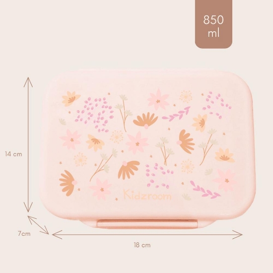 Slika Inox kutija za užinu s 2 pretinca - Enchanted Memories Pink Kidzroom 