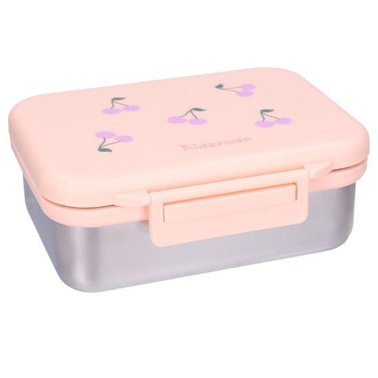 Slika Inox kutija za užinu s 2 pretinca - Nostalgia Pink Kidzroom 