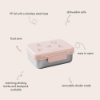 Slika Inox kutija za užinu s 2 pretinca - Nostalgia Pink Kidzroom 
