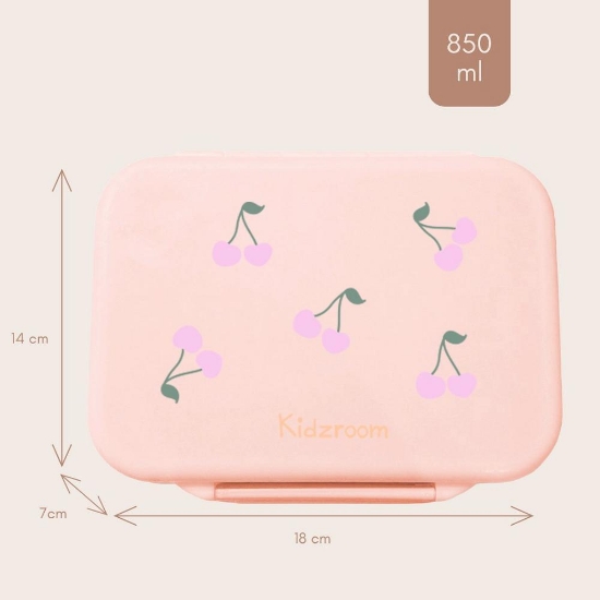 Slika Inox kutija za užinu s 2 pretinca - Nostalgia Pink Kidzroom 