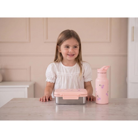 Slika Inox kutija za užinu s 2 pretinca - Nostalgia Pink Kidzroom 