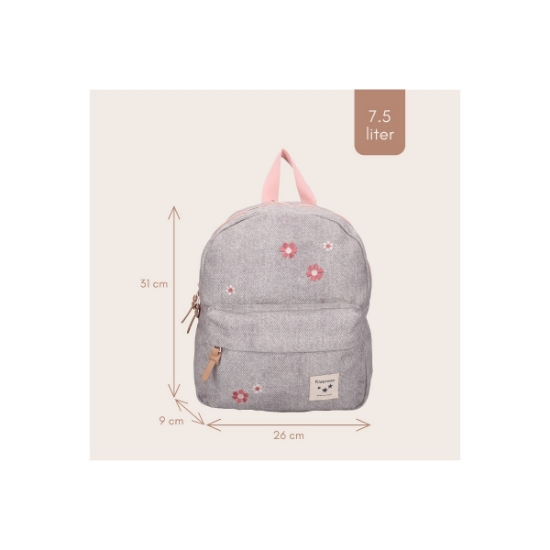 Slika Dječji ruksak Blossom and Bows - Grey Rose Kidzroom 