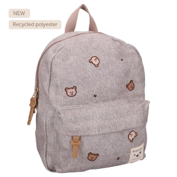 Slika Dječji ruksak Blossom and Bows - Teddy Bears Grey Jeans Kidzroom 