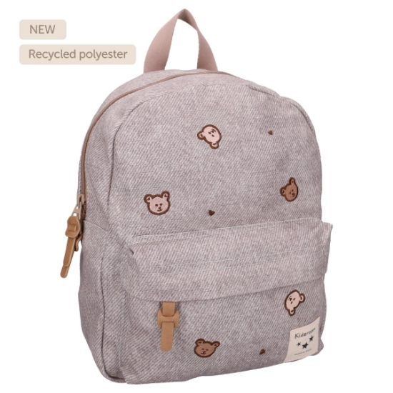 Slika Dječji ruksak Blossom and Bows - Teddy Bears Grey Jeans Kidzroom 
