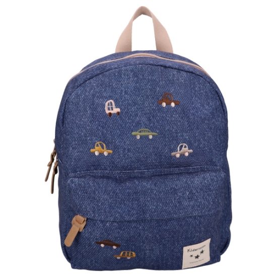 Slika Dječji ruksak Blossom and Bows - Cars Blue Jeans Kidzroom 