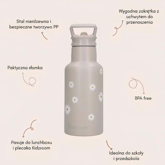 Slika Boca za vodu 350 ml - Nostalgia Beige Kidzroom 
