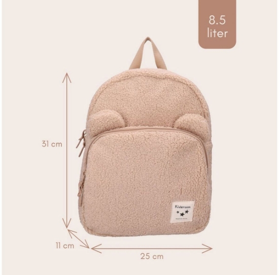 Slika Dječji ruksak Beary Excited - Beige Kidzroom 