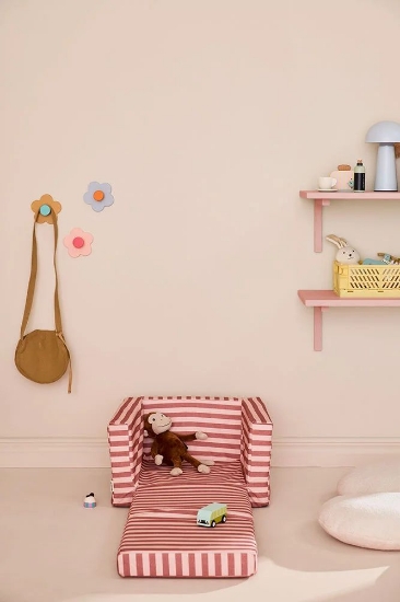Slika Sklopiva dječja fotelja, Clay Pink - Kid's Concept