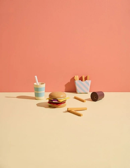 Slika Drveni set za hamburger za djecu - Kid's Concept 