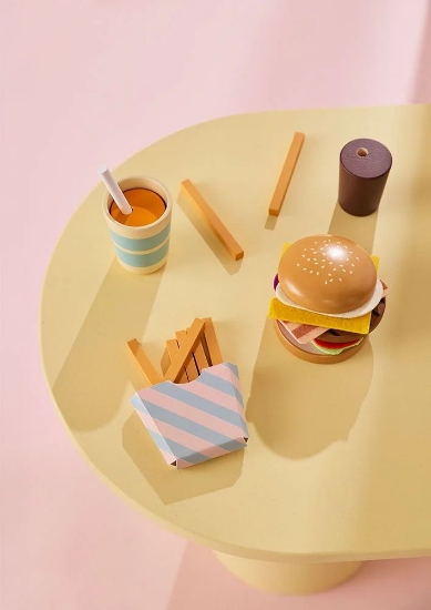 Slika Drveni set za hamburger za djecu - Kid's Concept 