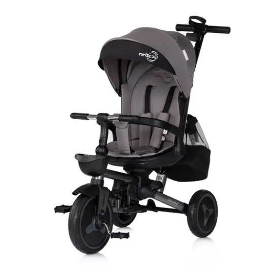 Slika Sklopivi tricikl TWISFOLD 360° Charcoal - Chipolino