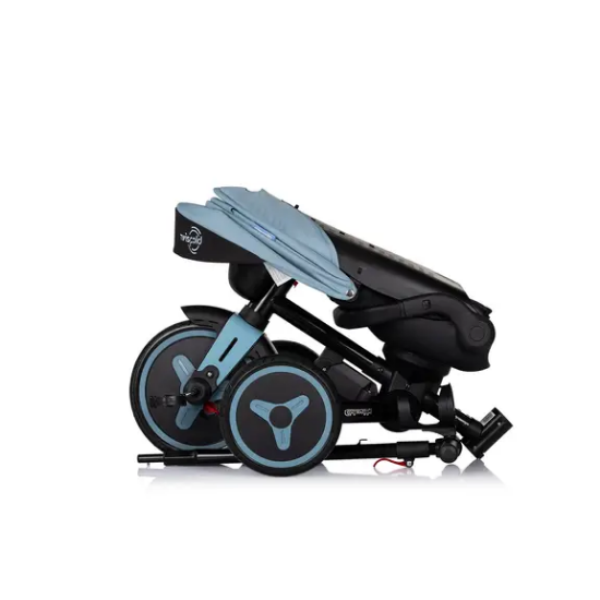 Slika Sklopivi tricikl TWISFOLD 360° Petrol Blue - Chipolino
