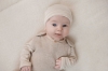 Slika Kapica Soft Beige Stripe 0-3m - Little Dutch