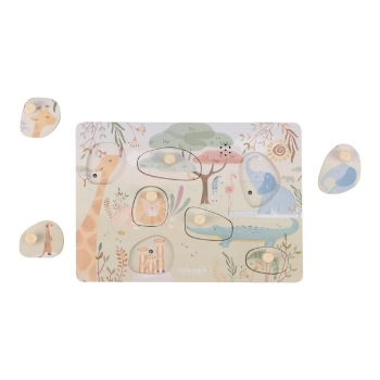 Slika Drvene puzzle sa zvukom Safari Friends - Little Dutch