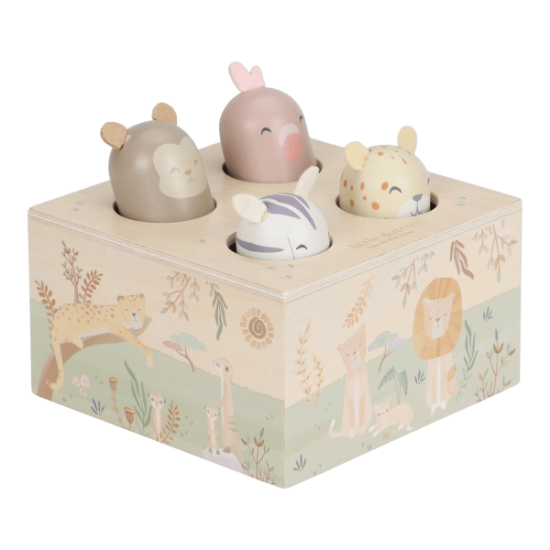 Slika "Pop up" drvena igrača Safari Friends - Little Dutch