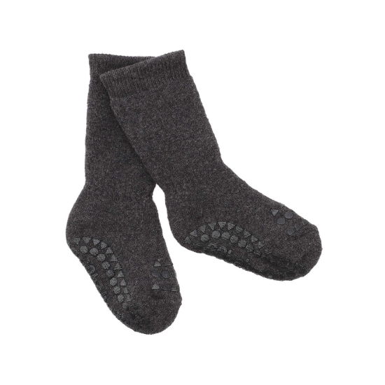 Slika Protuklizne čarape - pamuk - Dark Grey Melange