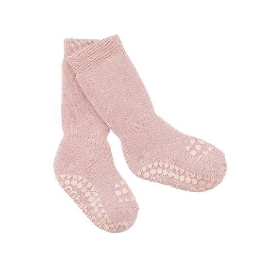 Slika Protuklizne čarape - pamuk - Dusty Rose
