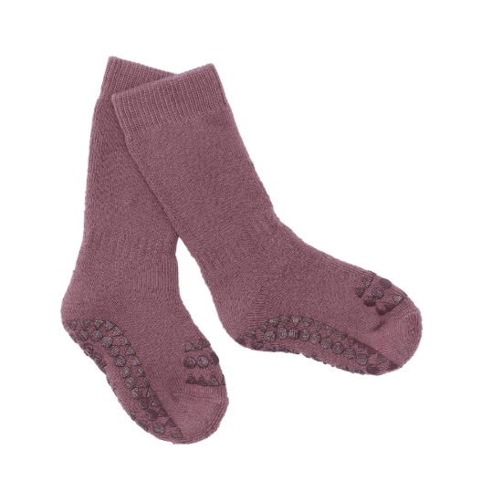 Slika Protuklizne čarape - pamuk - Misty Plum
