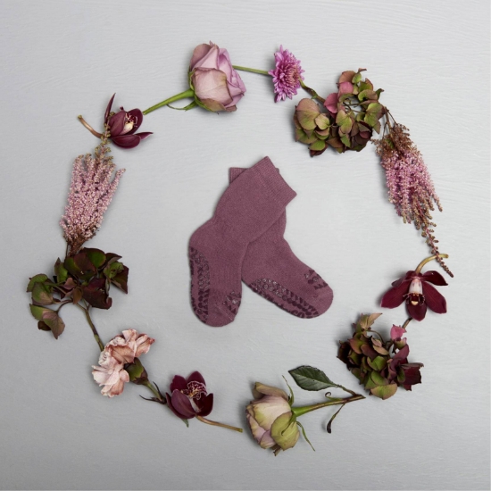 Slika Protuklizne čarape - pamuk - Misty Plum