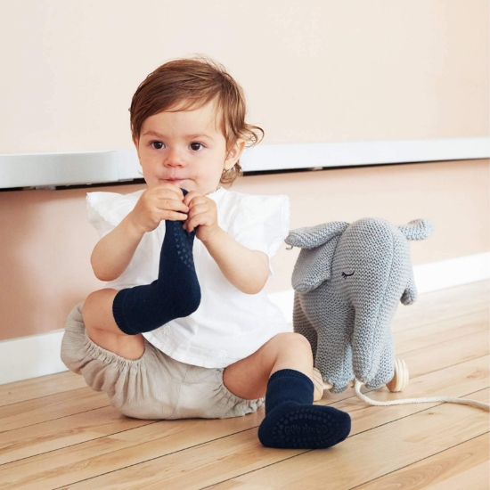 Slika Protuklizne čarape - pamuk - Navy Blue