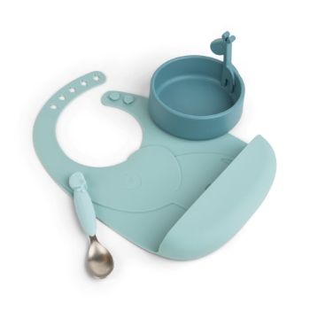 Slika Moj prvi set za jelo Peekaboo - Deer friends Blue