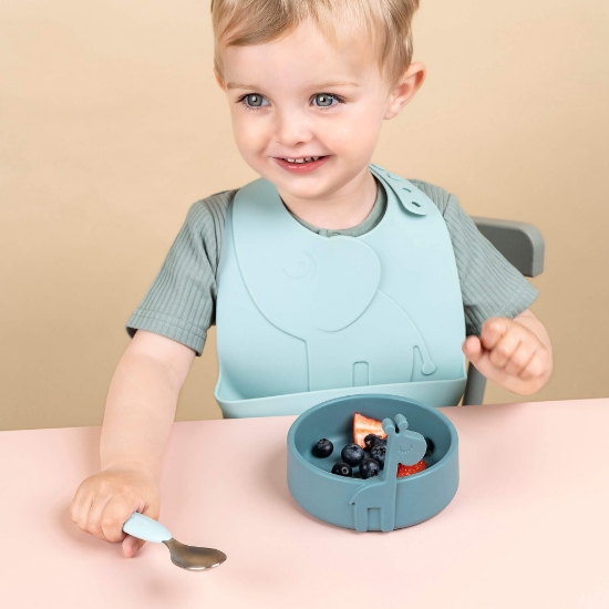 Slika Moj prvi set za jelo Peekaboo - Deer friends Blue