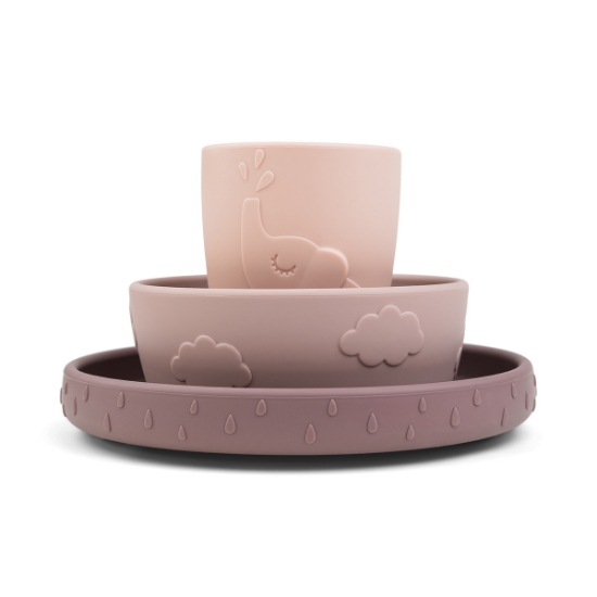 Slika Set za jelo Stick&Stay - Deer friends Powder