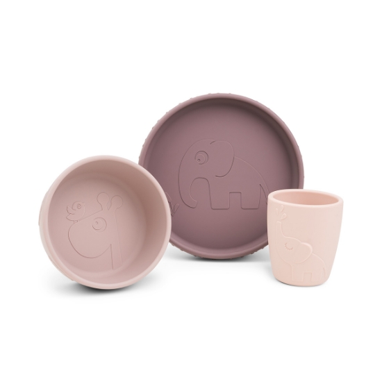Slika Set za jelo Stick&Stay - Deer friends Powder