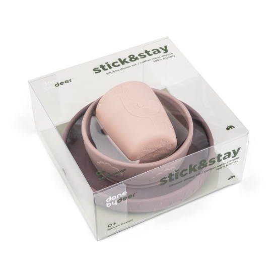 Slika Set za jelo Stick&Stay - Deer friends Powder