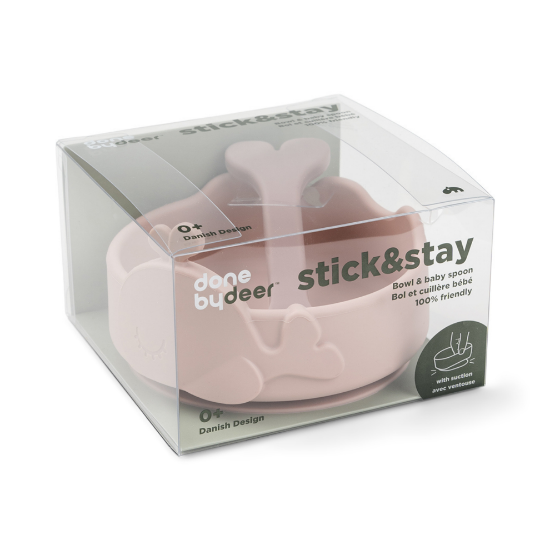 Slika Silikonska Stick&Stay zdjelica i žličica - Wally Powder