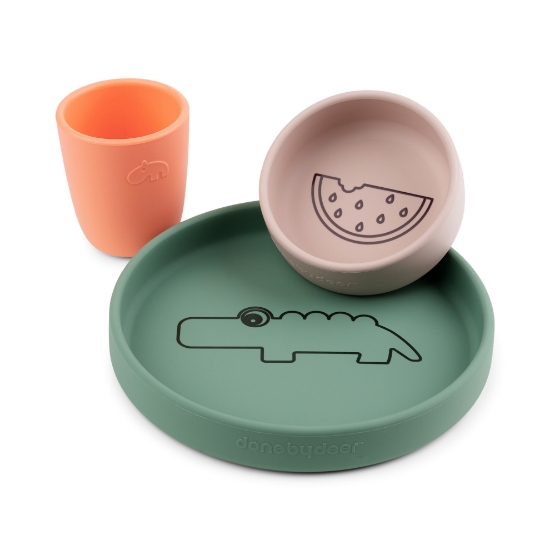 Slika Silikonski set za jelo - Kroko