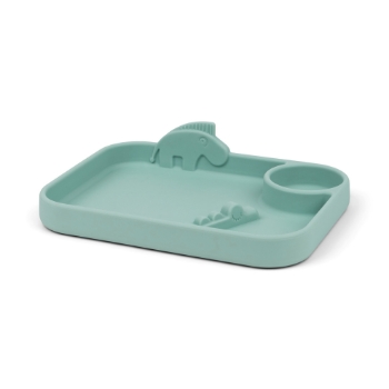 Slika Tanjur s odjeljcima Peekaboo - Deer friends Blue