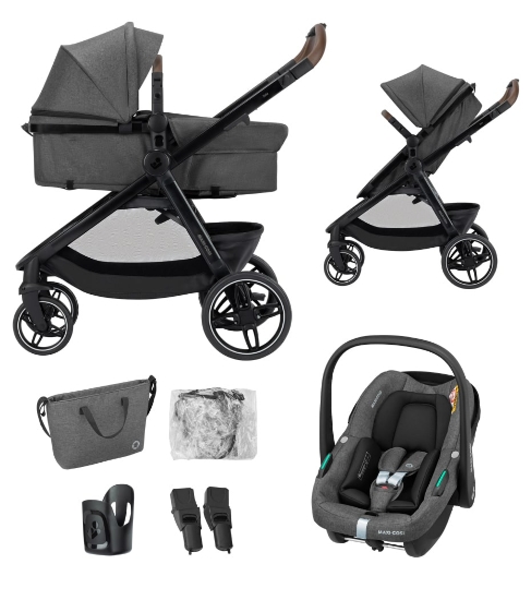 Slika Kolica 3u1 Zelia S Trio 2 + košara + autosjedalica - Dark Grey Maxi-Cosi 
