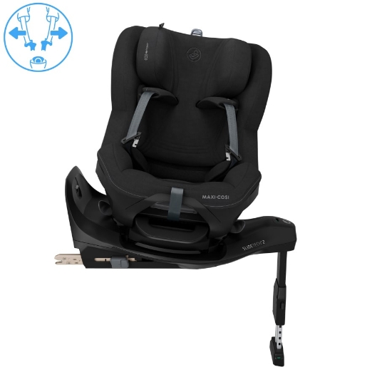 Slika Autosjedalica Mica Slide Pro i-Size, Grupa 0+, 1 (0-18 kg) (40-105 cm) - Authentic Black Maxi-Cosi