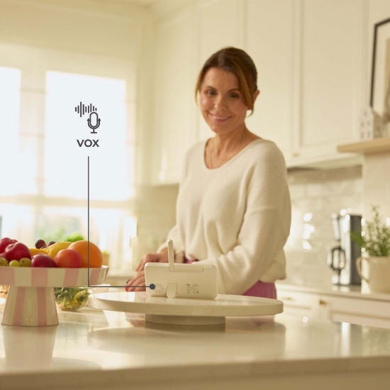 Slika NITEEYE GLOW bežični baby monitor s noćnim svjetlom, White Kinderkraft 