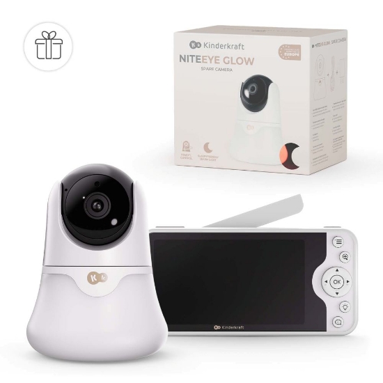 Slika NITEEYE GLOW bežični baby monitor s noćnim svjetlom, White Kinderkraft 