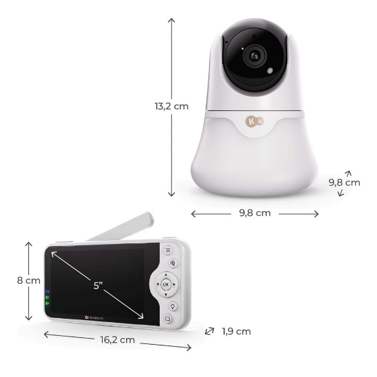 Slika NITEEYE GLOW bežični baby monitor s noćnim svjetlom, White Kinderkraft 