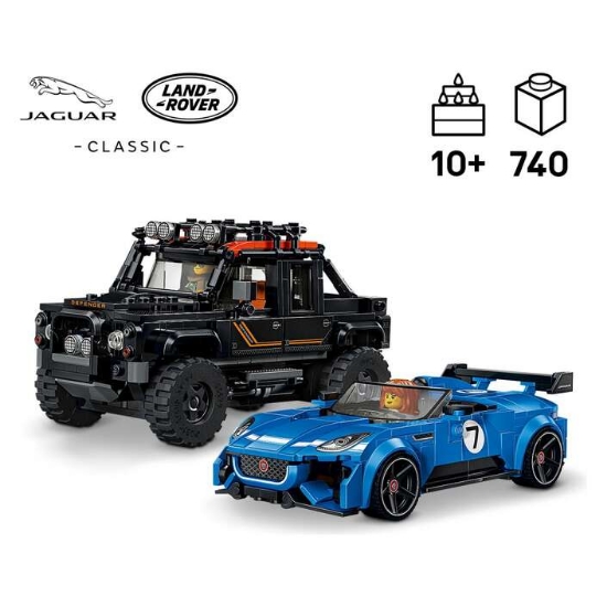 Slika LEGO® SPEED CHAMPIONS 77264 Jaguar Project 7 i Land Rover Defender