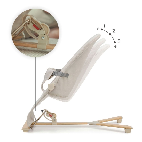 Slika Ležaljka MIMI, bež wooden Kinderkraft 