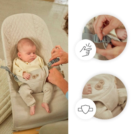 Slika Ležaljka MIMI, bež wooden Kinderkraft 