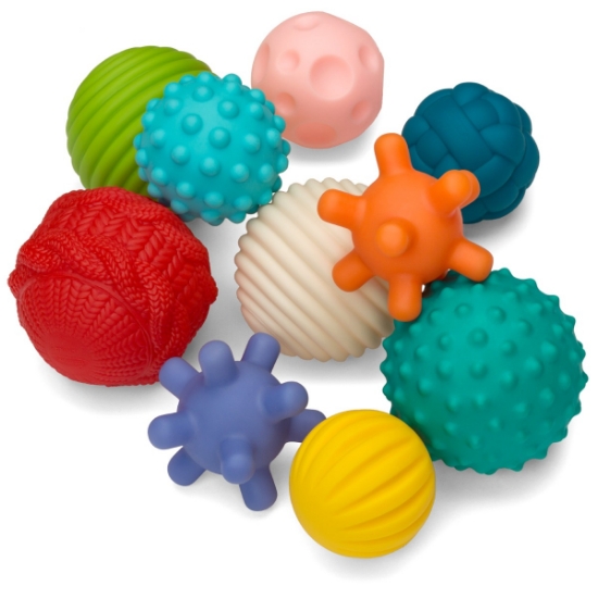 Slika Infantino igračka set gumenih kocki Senso Set - Balls, Blocks & Buddies