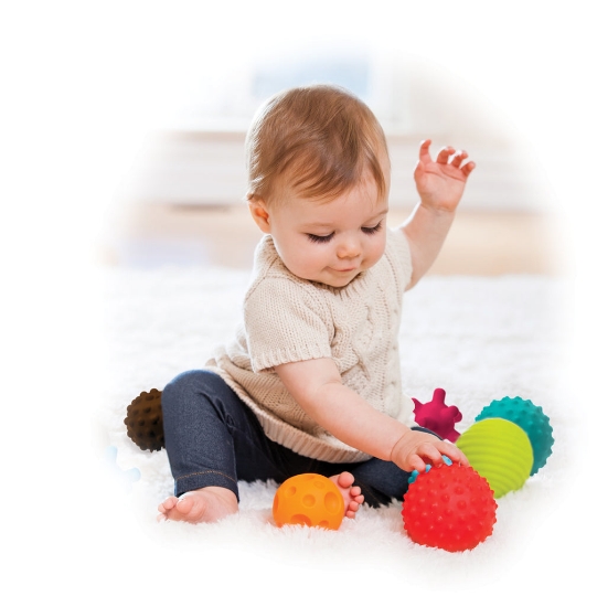 Slika Infantino igračka set gumenih kocki Senso Set - Balls, Blocks & Buddies