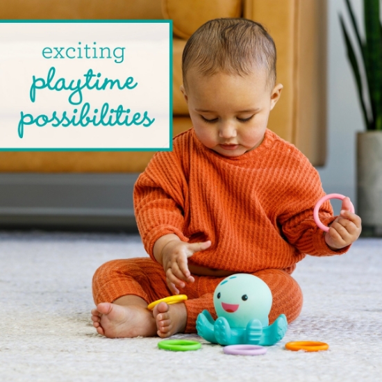 Slika Infantino igračka za kupanje Octopod Light Up Ring Catcher