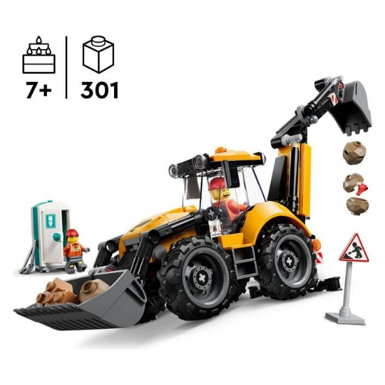 Slika LEGO® CITY 60480 Žuti bager s utovarivačem